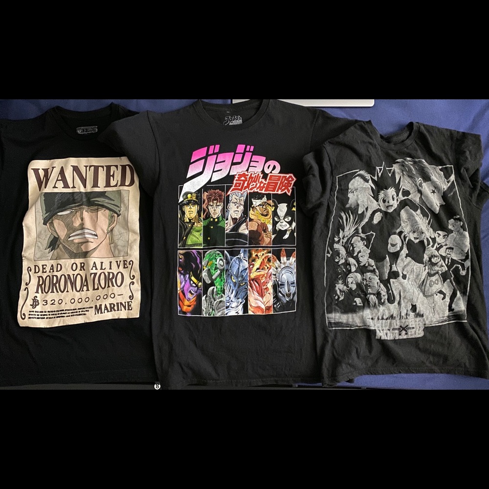 One piece Zoro jojo Hunter x Hunter anime shirts